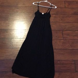 Simple black maxi